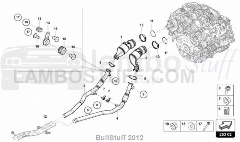2021 Lamborghini URUS URUS USA CATALYTIC CONVERTER (253.02.00)